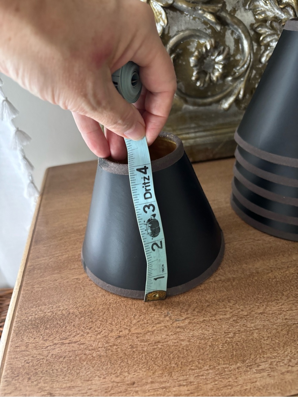 Classic Vintage Black Mini Lamp Shades – Set of 6 - Picture 3 of 4